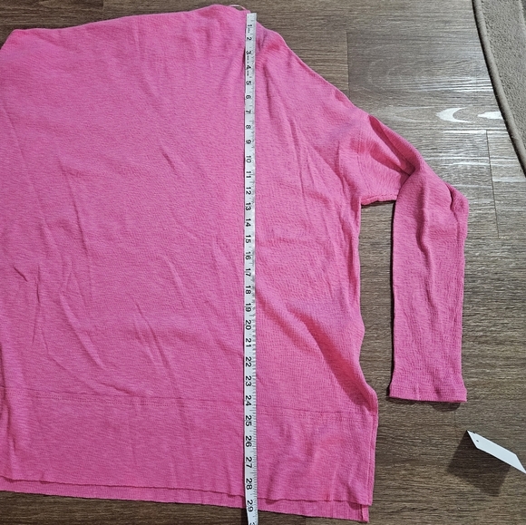 New Free People Woman's Top Long Sleeve oversized Off the shoulder Blouse Sz L - Picture 13 of 16